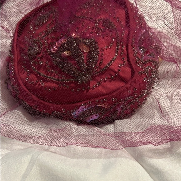 Vintage satin  Beaded  Hat - Picture 1 of 7